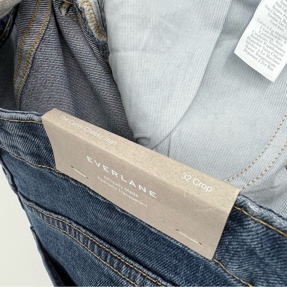 Everlane The Original Curvy Cheeky Straight Jean in Washed Midnight Size 32 Crop - Picture 11 of 15